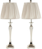 Safavieh - Set of 2 - Athena Table Lamp 27" Champagne Grey Silver Gold Polyester Resin LIT4025B-SET2 683726519430