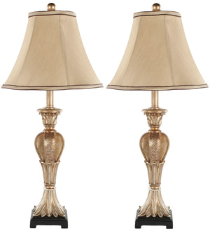 Safavieh - Set of 2 - Patrizia Lamp Urn 25" Gold Beige Polyester Resin LIT4033A-SET2 683726519508