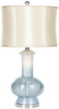Safavieh Leona Table Lamp Ceramic 28" Cream Blue Silver Chrome Polyester LIT4045A 683726467960