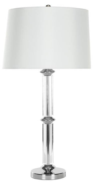 Safavieh - Set of 2 - Vendome Table Lamp Crystal 28.5" Clear White Silver Cotton Polyester LIT4049A-SET2 683726519690