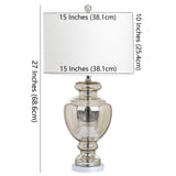 Safavieh Morocco, 28 Inch, Mercury, Glass/Metal Table Lamp Set 2 With Usb Port​ -Set Of 2 Mercury Glass LIT4052E-SET2-U