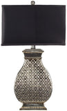 Safavieh - Set of 2 - Malaga Table Lamp 29" Antique Silver Black Champagne Polyester Resin LIT4064A-SET2 683726519942