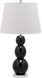 Safavieh - Set of 2 - Jayne Lamp Three Sphere Glass 26.5" Black Off White Silver Clear Cotton LIT4089J-SET2 683726409557
