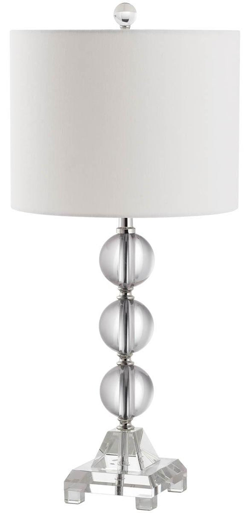 Safavieh - Set of 2 - Fiona Table Lamp Crystal 23.5" Clear Off White Silver Cotton LIT4100A-SET2 683726414506