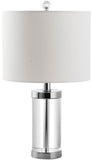 Safavieh - Set of 2 - Laurie Table Lamp Crystal 20" Clear Off White Silver Cotton LIT4101A-SET2 683726414513