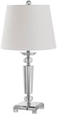 Safavieh - Set of 2 - Imogene Table Lamp Crystal 24" Clear Off White Silver Cotton LIT4104A-SET2 683726415848