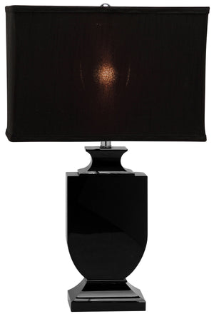 Safavieh Darcy Lamp Crystal Urn 23.5" Black Chrome Silver Cotton Polyester LIT4121A 683726678441