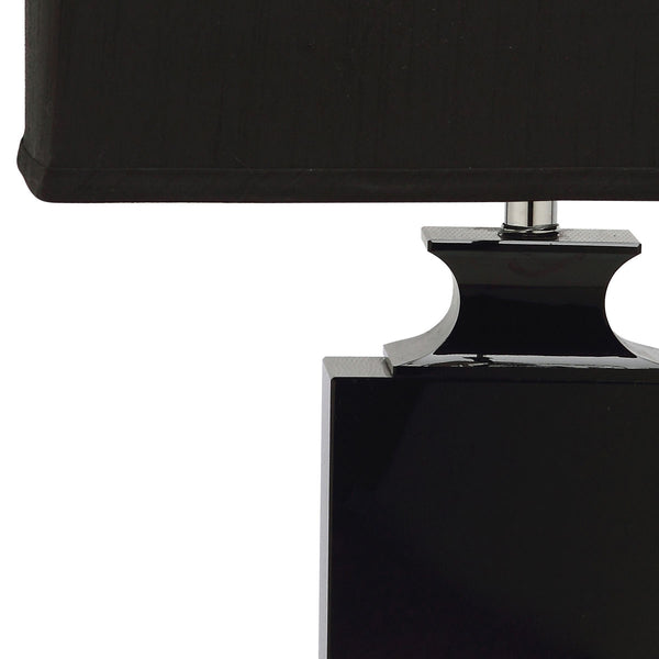 Safavieh Darcy Lamp Crystal Urn 23.5" Black Chrome Silver Cotton Polyester LIT4121A 683726678441