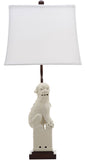 Safavieh - Set of 2 - Foo Dog Table Lamp 28.5" Cream Off White Brown Gold Cotton Ceramic LIT4137C-SET2 683726716686