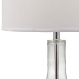 Safavieh Table Lamp Mercury 34.5" Clear Off White Silver Cotton Glass LIT4141D 683726721161