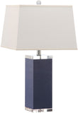 Deco 27 Inch H Leather Table Lamp - Set of 2