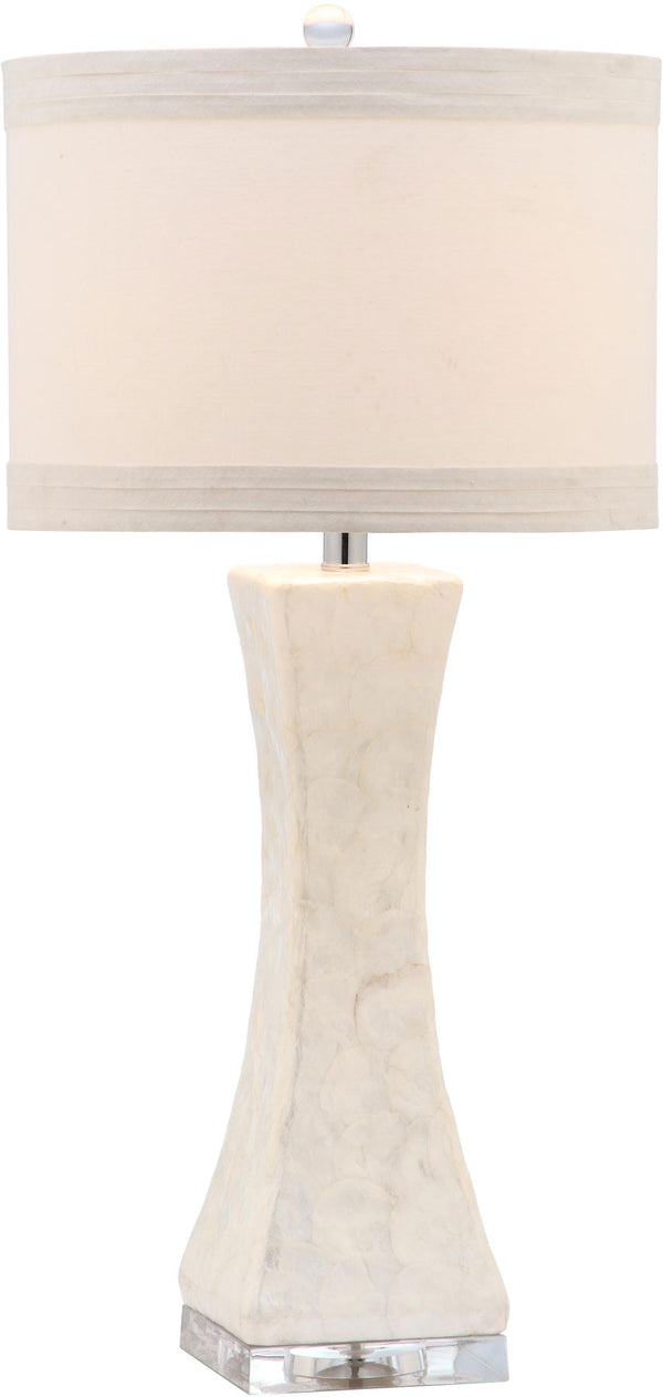 Safavieh Shelley, 30.5 Inch, Cream, Shell/Iron Table Lamp Set Of 2 W/ Usb Port​ -Set Of 2 White Shell LIT4146A-SET2-U