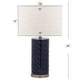 Safavieh Roxanne 26 Inch H Table Lamp -Set Of 2 Navy Ceramic LIT4152A-SET2