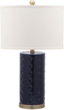 Safavieh Roxanne 26 Inch H Table Lamp -Set Of 2 Navy Ceramic LIT4152A-SET2