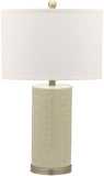 Safavieh - Set of 2 - Roxanne Table Lamp 26" Cream Off White Bronze Gold Cotton Ceramic LIT4152C-SET2 683726717416