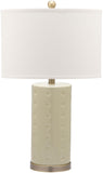 Safavieh - Set of 2 - Roxanne Table Lamp 26" Cream Off White Bronze Gold Cotton Ceramic LIT4152C-SET2 683726717416