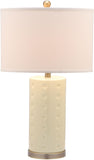 Safavieh - Set of 2 - Roxanne Table Lamp 26" Cream Off White Bronze Gold Cotton Ceramic LIT4152C-SET2 683726717416