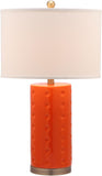 Safavieh - Set of 2 - Roxanne Table Lamp 26" Orange Off White Bronze Gold Cotton Ceramic LIT4152D-SET2 683726717430