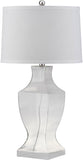 Safavieh - Set of 2 - Lamp Glass Bottom 29" Clear Off White Chrome Cotton LIT4156B-SET2 683726717751