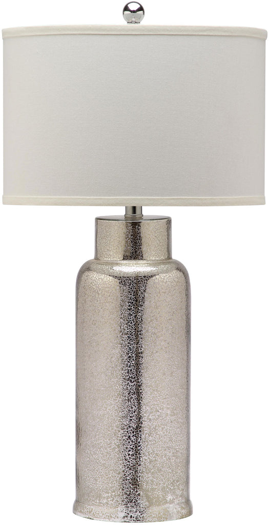 Safavieh - Set of 2 - Table Lamp Bottle Glass 29" Ivory Silver Off White Clear Cotton LIT4157D-SET2 683726717881