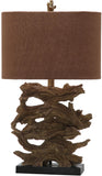 Safavieh - Set of 2 - Forester Table Lamp 26.75" Brown Gold Cotton Polyresin LIT4163A-SET2 683726718192