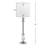 Safavieh Erica, 31 Inch, Crystal, Crystal/Iron Table Lamp Set Of 2 W/ Usb Port​ -Set Of 2 Crystal Crystal / Metal LIT4164A-SET2-U