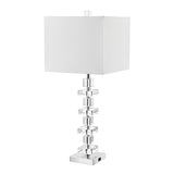 Safavieh Deco Crystal, 28.5 Inch, Crystal, Table Lamp Set Of 2 W/ Usb Port​ -Set Of 2 Clear / Chrome Crystal LIT4169A-SET2-U