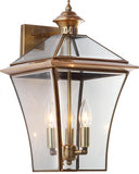 Safavieh Virginia Light Sconce Triple 17.75" Brass Clear Glass Steel LIT4223A 683726361282