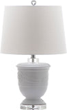 Safavieh - Set of 2 - Shoal Table Lamp 23" White Silver Clear Cotton Ceramic LIT4252B-SET2 683726399544