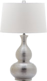 Safavieh Cahaba Table Lamp 31" Silver Off White Clear Cotton Ceramic LIT4253A 683726400561