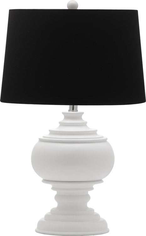 Safavieh Callaway Table Lamp 26.5" White Black Silver Polyester Resin LIT4257A 683726400912
