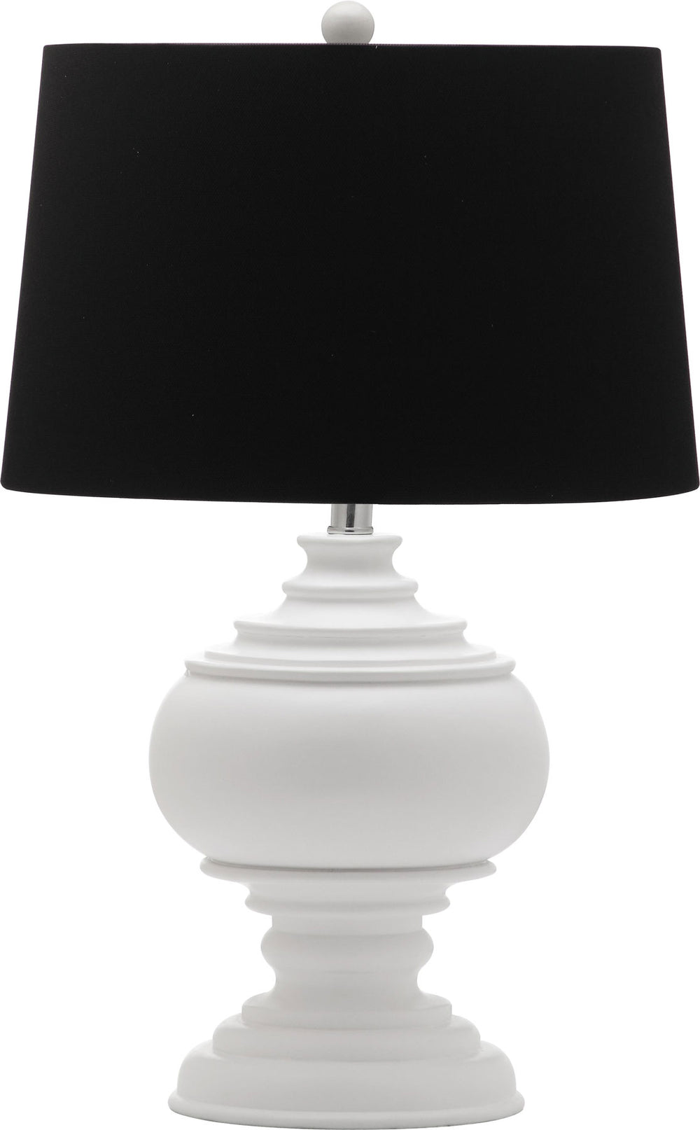 Safavieh Callaway Table Lamp 26.5" White Black Silver Polyester Resin LIT4257A 683726400912