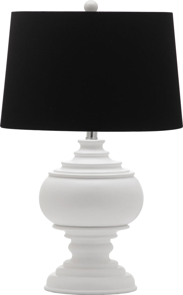 Safavieh Callaway Table Lamp 26.5" White Black Silver Polyester Resin LIT4257A 683726400912