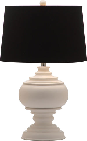 Safavieh Callaway Table Lamp 26.5" White Black Silver Polyester Resin LIT4257A 683726400912