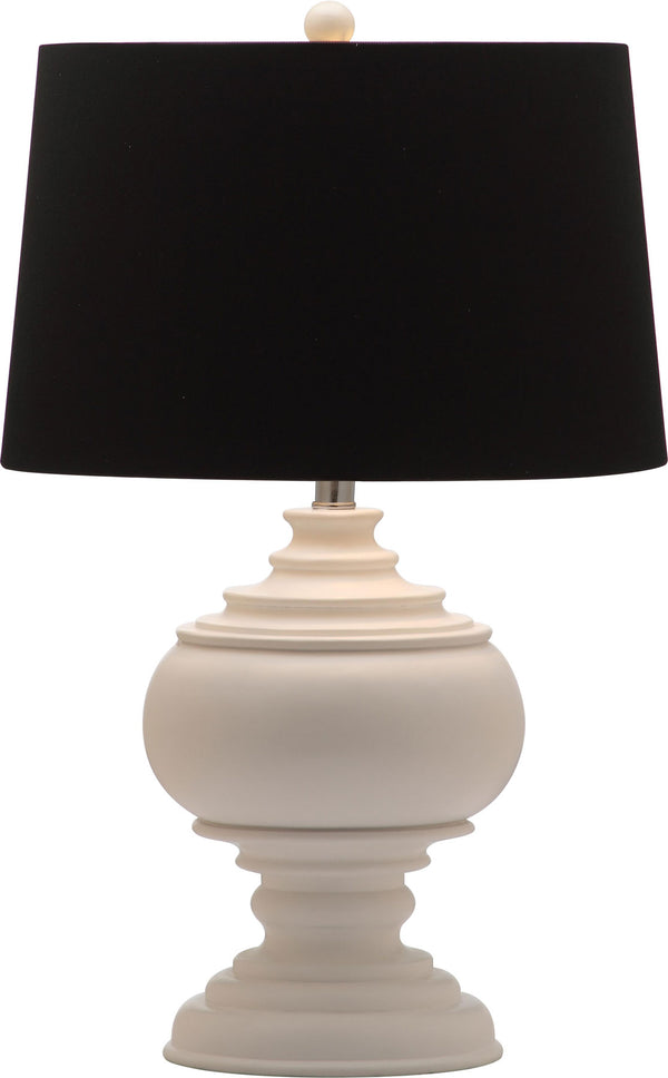 Safavieh Callaway Table Lamp 26.5" White Black Silver Polyester Resin LIT4257A 683726400912