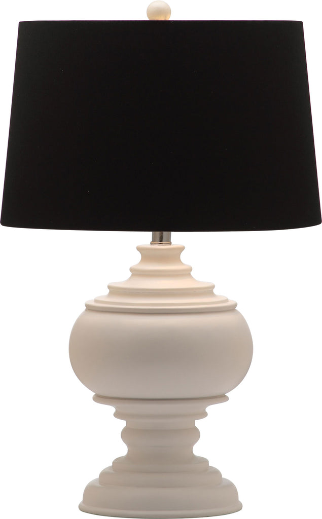 Safavieh Callaway Table Lamp 26.5" White Black Silver Polyester Resin LIT4257A 683726400912