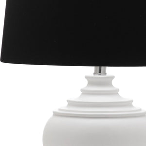 Safavieh Callaway Table Lamp 26.5" White Black Silver Polyester Resin LIT4257A 683726400912