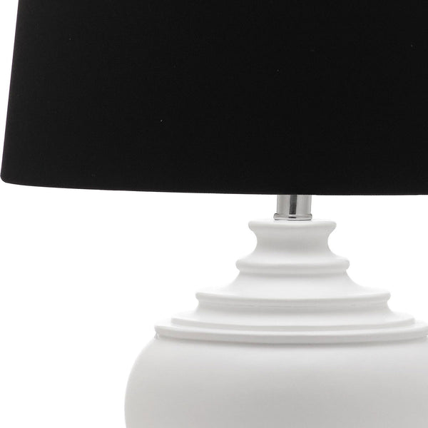 Safavieh Callaway Table Lamp 26.5" White Black Silver Polyester Resin LIT4257A 683726400912