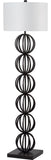 Safavieh Suzie Sphere Floor Lamp 58.25" Black Off White Cotton Metal LIT4300A 683726405955