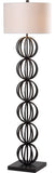 Safavieh Suzie Sphere Floor Lamp 58.25" Black Off White Cotton Metal LIT4300A 683726405955