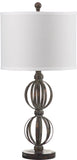 Safavieh - Set of 2 - Calista Table Lamp Double Sphere 27.75" Bronze Off White Gold Cotton Metal LIT4313A-SET2 683726434665