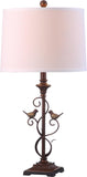 Safavieh - Set of 2 - Birdsong Table Lamp 28" Bronze Off White Gold Cotton Metal LIT4325A-SET2 683726437741