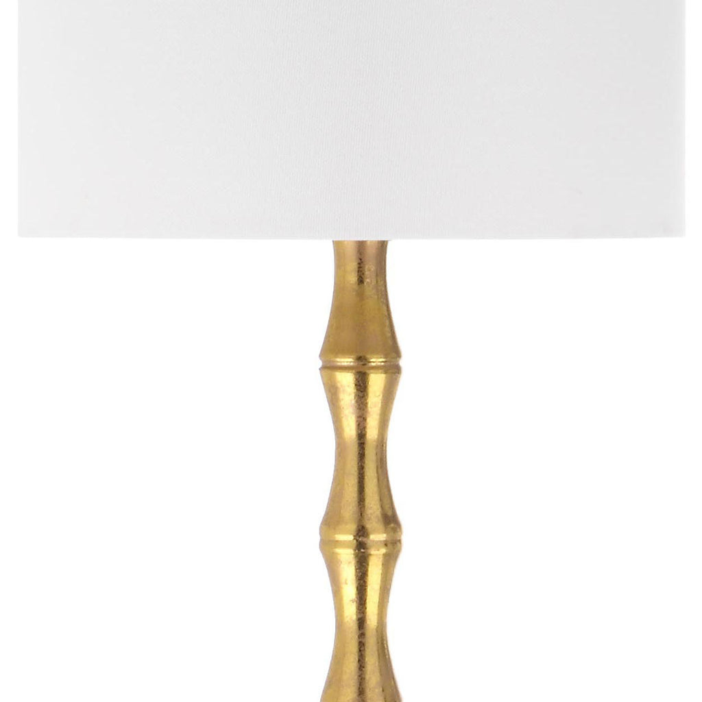 Safavieh Aurelia Floor Lamp 63.5" Antique Gold Off White Cotton Metal LIT4334A 683726437840