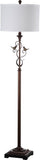 Safavieh Birdsong Floor Lamp 61" Bronze Off White Gold Cotton Metal LIT4338A 683726437918