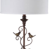 Safavieh Birdsong Floor Lamp 61" Bronze Off White Gold Cotton Metal LIT4338A 683726437918