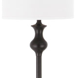 Safavieh Brewster Floor Lamp 61.5" Bronze Off White Gold Cotton Metal LIT4341A 683726437970