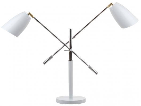 Safavieh Mavis Table Lamp Adjustable 32" White Gold Metal LIT4363A 889048099609