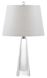 Safavieh - Set of 2 - Gladys Table Lamp 24.5" Clear Off White Chrome Silver Cotton Crystal LIT4366A-SET2 889048117945