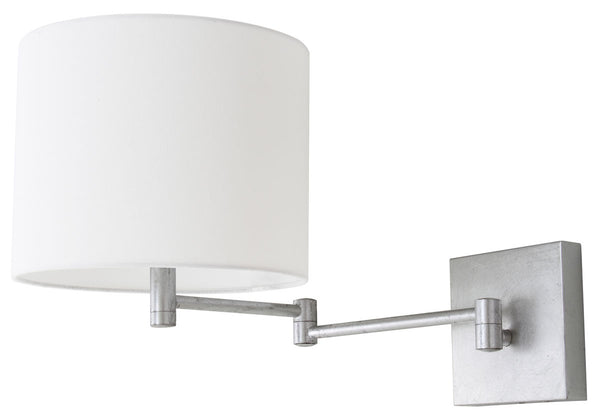 Safavieh - Set of 2 - Lillian Wall Sconce 12" Silver Off White Cotton Iron LIT4408B-SET2 889048118881