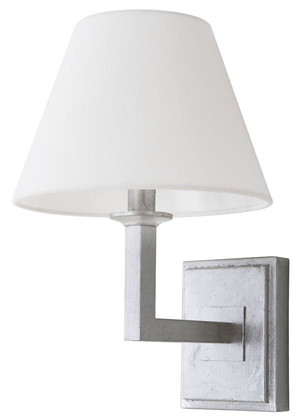 Safavieh - Set of 2 - Pauline Wall Sconce 14.5" Silver Off White Cotton Iron LIT4409B-SET2 889048118911